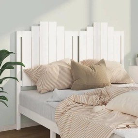 Cabeceira de cama 146x4x110 cm pinho maciço branco