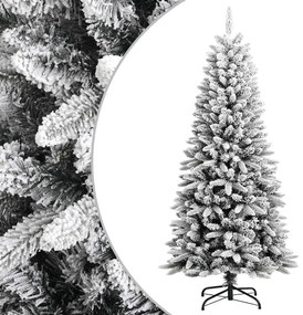 345189 vidaXL Árvore de Natal artificial com neve PVC & PE 150 cm