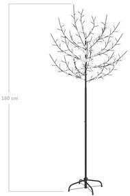 Árvore de Natal 200 LED flor cerejeira luz branco quente 180 cm