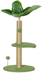 PawHut Árvore para Gato árvore para gato altura 83 cm com arranhador em juta, bolas brinquedos, plataformas em peluche | Aosom Portugal