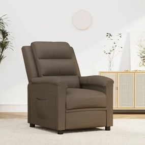 vidaXL Poltrona reclinável couro artificial cinzento
