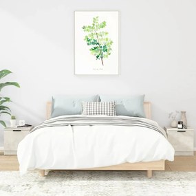vidaXL Mesas de cabeceira 2 pcs 40x39x40 cm cinzento cimento