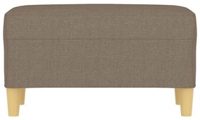 Banco 70x35x41 cm tecido cinza-acastanhado