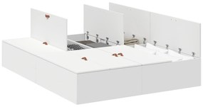 Cama de Armazenamento vidaXL Branca 140x190 cm