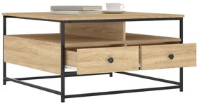 Mesa de centro 80x80x45 derivados de madeira carvalho sonoma