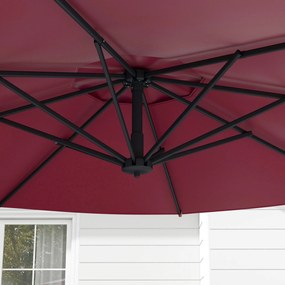 Chapéu de Sol Excêntrico Ø294x242 cm Chapéu de Sol de Jardim com Altur