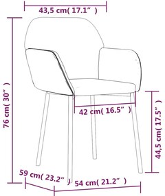 Cadeiras de jantar 2 pcs veludo cinzento-escuro