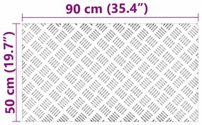 2 Placas de Alumínio Antiderrapantes em Chequer 90x50 cm