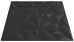 Painéis de parede 24 pcs 50x50 cm 6m² XPS ametista preto