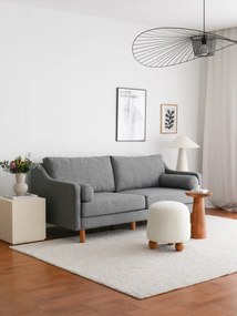 Sofá de Três Lugares Nordi – Cinza – 196x82x93 cm