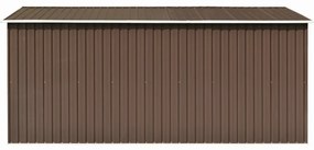 Abrigo de jardim 257x392x181 cm metal castanho
