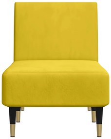 Chaise longue veludo amarelo