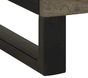 Mesa de cabeceira preto 50x33x62 cm madeira de mangueira maciça