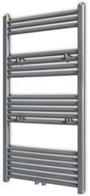 141892 vidaXL Aquecedor toalhas casa de banho liso 600 x 1160 mm cinza