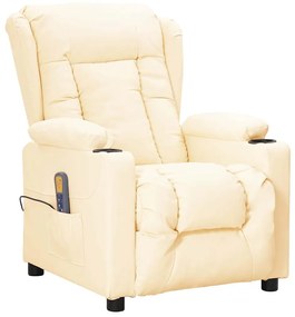 Cadeira de massagens couro artificial cor creme