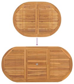 Conjunto de Jantar para o Jardim com 5 peças em Madeira Sólida de Teak