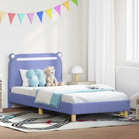 vidaXL Estrutura de Cama Infantil com Cabeceira Azul Jeans 90 x 190 cm