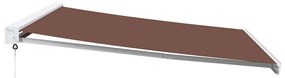Toldo retrátil manual 400x300 cm castanho