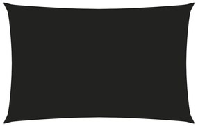 Para-sol estilo vela tecido oxford retangular 4x7 m preto