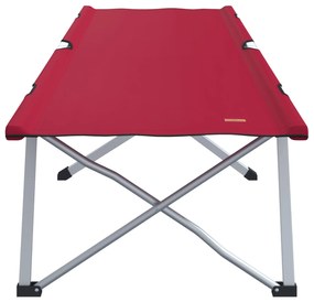 Cama de Lounge Dobrável Vermelha Metal, Tecido Padrão Dobrável