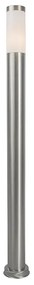 Candeeiro de poste exterior moderno em aço 110 cm IP44 - Rox Moderno