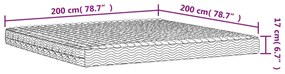 Colchão de espuma 200x200 cm dureza H2 H3 branco