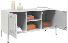Móvel de TV 100,5x39x50,5 cm aço branco
