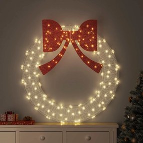 vidaXL Guirlanda com 150 LEDs Branco quente 120 cm Acrílo