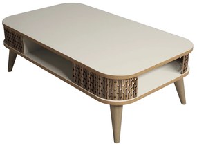 Mesa de Centro Eylül – Creme – 105x34,6x60 cm