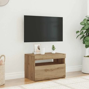 Móvel TV c/ luzes LED derivados de madeira carvalho artisiano