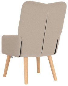 Cadeira Relaxante vidaXL Cinza Claro de Tecido parecido com Lã