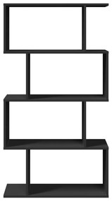 Estante divisória 4 níveis 70x24x129 cm derivados madeira preto