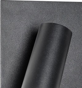 Candeeiro de parede exterior moderno preto c/ LED 2 luzes IP54 - Simon