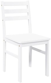 Cadeiras de jantar 2 pcs madeira de seringueira maciça branco