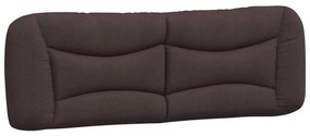Cama com colchão 160x200 cm tecido castanho-escuro