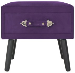 Mesas-de-cabeceira 2 pcs 40x35x40 cm veludo roxo-escuro