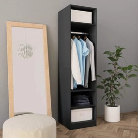 800236 vidaXL Roupeiro 50x50x200 cm contraplacado cinzento