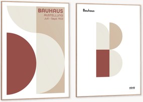 Impressões digitais emolduradas Bauhaus, conjunto de 2