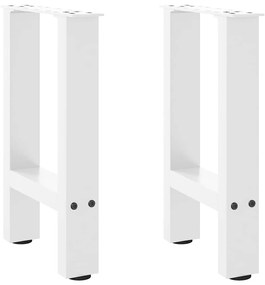 Pés para mesa de centro , brancos, 2 peças, 28x(42-43) cm, aço