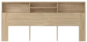 Armário de cabeceira 220x19x103,5 cm cor carvalho sonoma