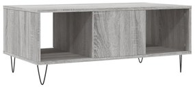 Mesa de centro 90x50x36,5 cm derivados madeira cinzento sonoma