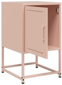 Mesa de cabeceira 36x39x60,5 cm aço rosa