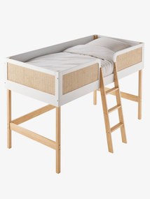 Cama mezanino, em palhinha branco