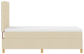Cama Box com Colchão Creme 90x200 cm Tecido