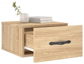Mesas de cabeceira parede 2 pcs 35x35x20 cm cor carvalho sonoma