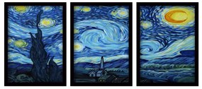 Quadro Decorativo com Moldura 3SC190 – Multicolor – 35 x 45 cm (3 Peça