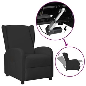 vidaXL Poltrona reclinável elevatória couro artificial preto