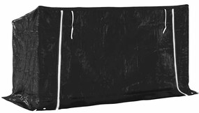 Rack de lenha tampa de chuva 200,5x80,5x110,5cm aço galvanizado