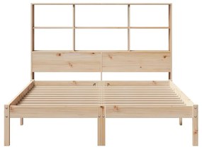 Cama com estante sem colchão 120x200 cm pinho maciço
