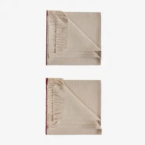 Pack De 2 Guardanapos Em Algodão Viwela Branco - Sklum